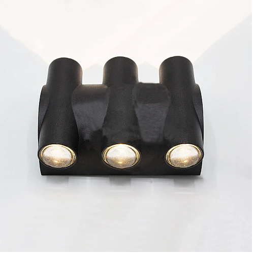  منتج كشاف بوابة اسود إضاءة لون الاضاءة اصفر 6 عدسات-9532/6Y/BK+WW