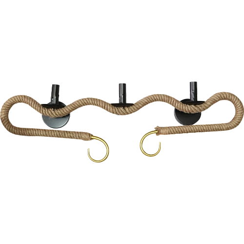 ابليك جداري ثلاثي حبل متين مع استيل فخم