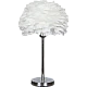  منتج ابجورة مصباح طاولة إضاءة ساحرة ومريحه شكل ريشي ولون فضي فخم E27-T/B4832/CH