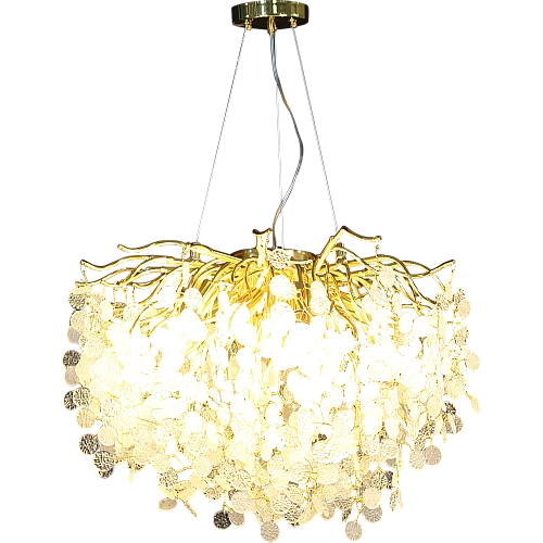 نجف مودرن ذهبي مع شفاف E14*10 لمبة مقاس 60 سم