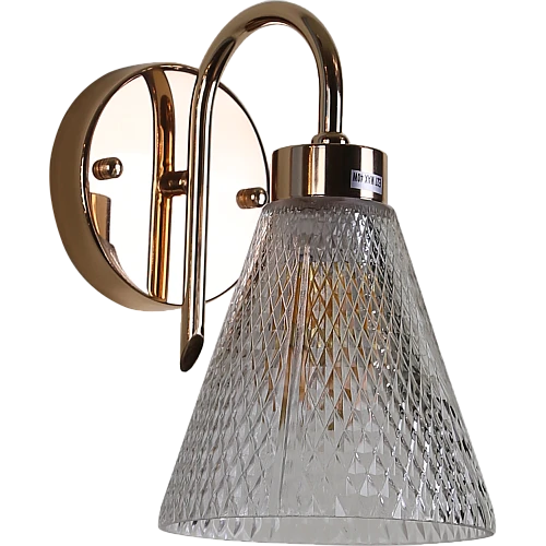 إضاءة لايت نيست جدارية مودرن ذهبي مع شفاف E27 مفرد