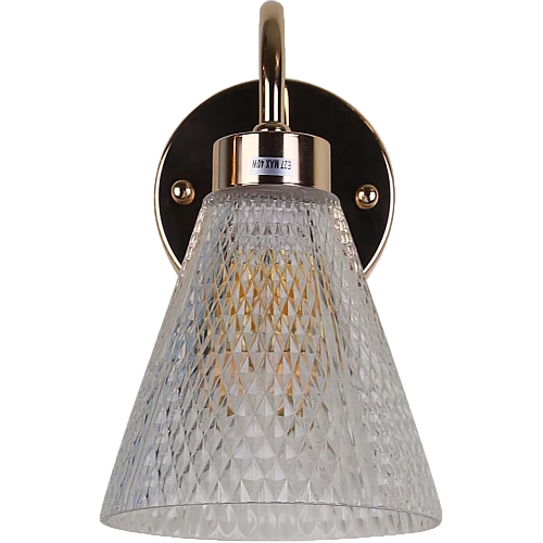 إضاءة لايت نيست جدارية مودرن ذهبي مع شفاف E27 مفرد