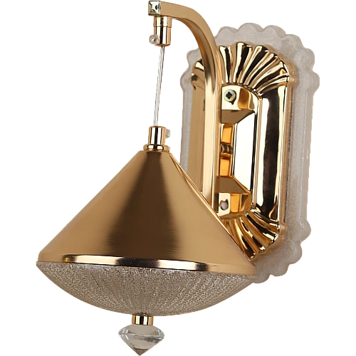 ابليك حائط جداري مودرن ذهبي لون الانارة 3اضاءات 9 واط مفرد