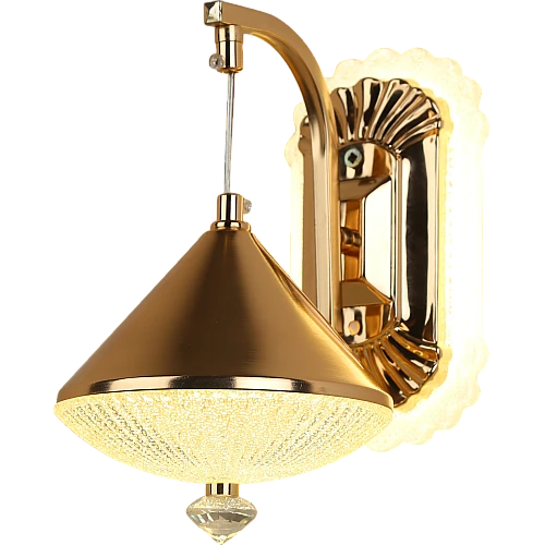 ابليك حائط جداري مودرن ذهبي لون الانارة 3اضاءات 9 واط مفرد