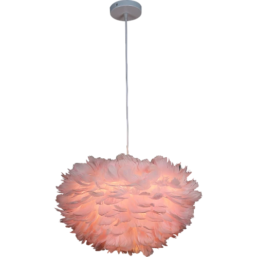 نجف مودرن ريش وردي قطر 40 مفرد E27*1L سم