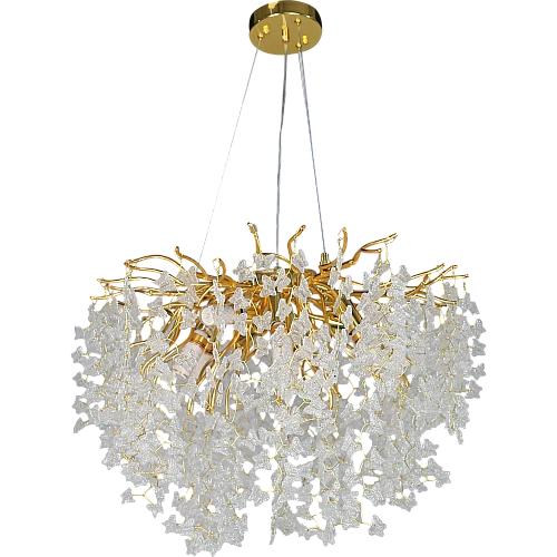 نجف مودرن قطر 60 ذهبي مع شفاف E14*10L سم