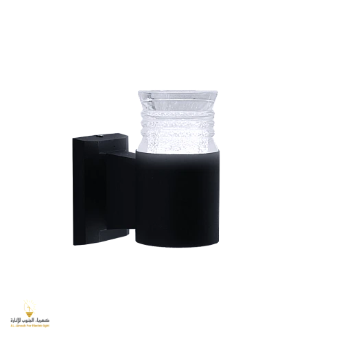  منتج إضاءة جدران خارجية كشاف بوابة لون الانارة ابيض مفرد تصميم فاخر وإضاءة جميلى-9455/1X7W/BK+WH