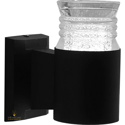  منتج إضاءة جدران خارجية كشاف بوابة لون الانارة ابيض مفرد تصميم فاخر وإضاءة جميلى-9455/1X7W/BK+WH