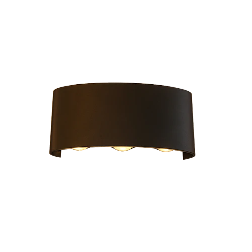  منتج انارة خارجيه كشاف بوابة مقاوم للظروف الجوية إضاءة ثلاثية اللون الاضاءة اصفر تصميم ديكوري يمنح بوابة منزلك الأناقة والجمال مصنوع من البلاستيك المعالج-9458/6*1W/ABS+BK+WW