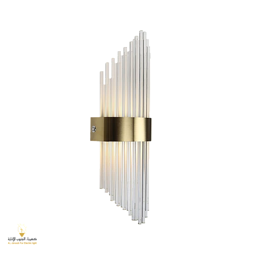 منتج إضاءة جدارية بالبطارية حديث شكل ذهبي بتصميم هندسي جميل لون الانارة أصفر 7 واط تعمل بالبطارية شحن-WA/C5229/GD+WW+NW