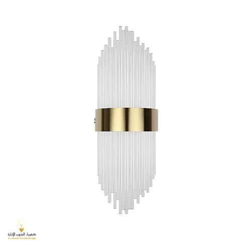  منتج إضاءة جدارية بالبطارية حديث شكل ذهبي بتصميم هندسي جميل لون الانارة أصفر 7 واط تعمل بالبطارية شحن-WA/C5229/GD+WW+NW