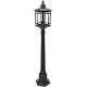  منتج فانوس عمود حديقة 1 متر اسود مع شفاف-6176S/1-1/BK+CL