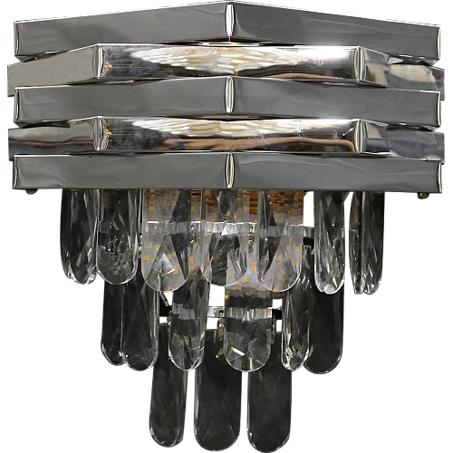 إضاءة شيمر جدارية كريستال مودرن فضي E14 *2L