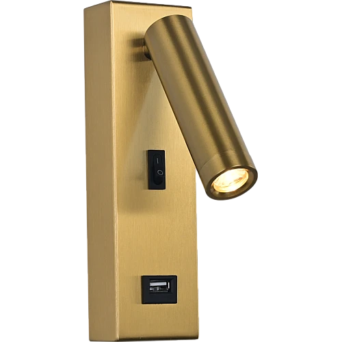 ابليك حائط جداري مودرن ذهبي لون الانارة اصفر 3 واط