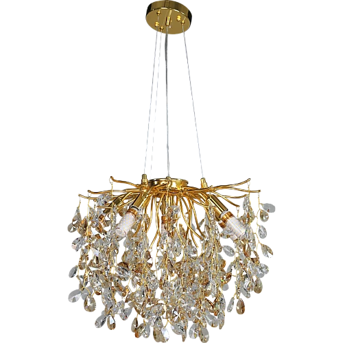 نجف مودرن قطر 45 ذهبي مع عسلي مع شفاف E14*6L سم