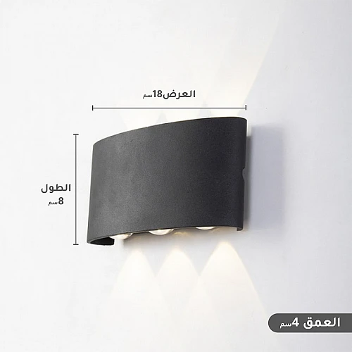 انارة خارجيه كشاف بوابة مقاوم للظروف الجوية إضاءة ثلاثية اللون الاضاءة اصفر تصميم فاخر