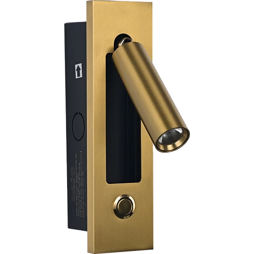 ابليك جداري مودرن دفن حديث غطاء ذهبي مع لون الانارة اصفر 3 واط