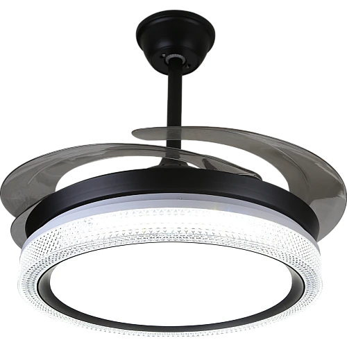  منتج مروحة السقف القابلة للطي اسود لون الانارة 3اضاءات 50 سم-HA/C5290FAN/500BK+3C