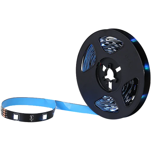 ستريب لايت لاصق لون الانارة ملون RGB طول 5 متر 5 فولت يعمل عبر منفذ USB مع تحكم بالجوال عن بعد بلوتوث