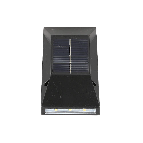  منتج كشاف جداري خارجي تعمل بالطاقة الشمسية اسود انارة لون الاضاءة اصفر-HU/SA2375/BK+WW