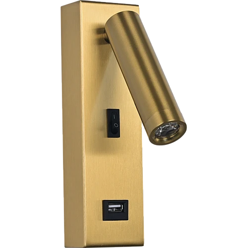 ابليك حائط جداري مودرن ذهبي لون الانارة اصفر 3 واط