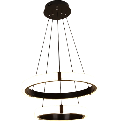 نجف مودرن حلقتين اسود لون الانارة 3اضاءات 115 واط