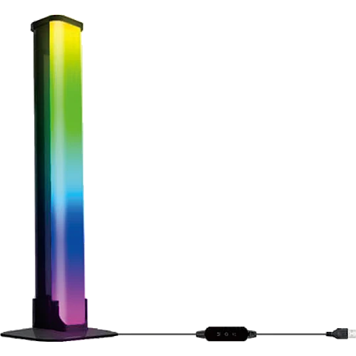 مصباح طاولة غطاء اسود لون انارة RGB مفرد