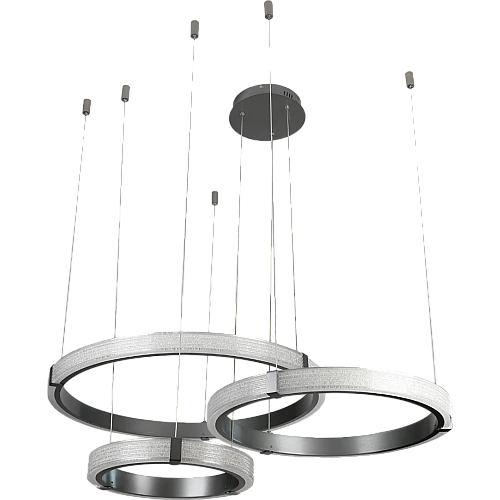 ثريا مودرن أنيقة 3 حلقات اضاءة سقف مودرن متعددة الألوان ( شمسي + اصفر + ابيض ) 225 واط اضاءة عصرية وجميلة