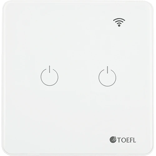 مفتاح الذكي ثنائي تحكم عن بعد WiFi سهل الاستخدام يعمل باللمس تحكم بالجوال متوافق مع اليكسا وجوجل هوم توفل