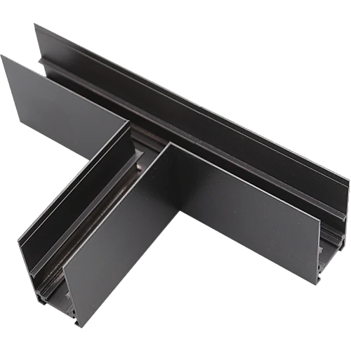 توصيلة مجرى إضاءة مغناطيسي أسود على شكل حرف T للتركيب المخفي