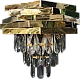 ابليك كريستال مودرن ذهبي E14*2L مجوز