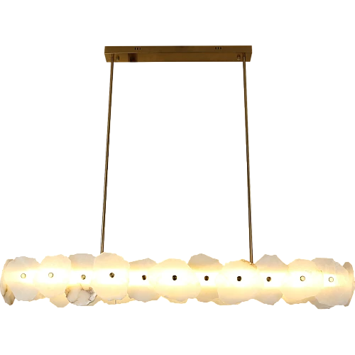 نجف مودرن (L) زيتي لون الانارة 3اضاءات 55 واط مقاس 120 سم