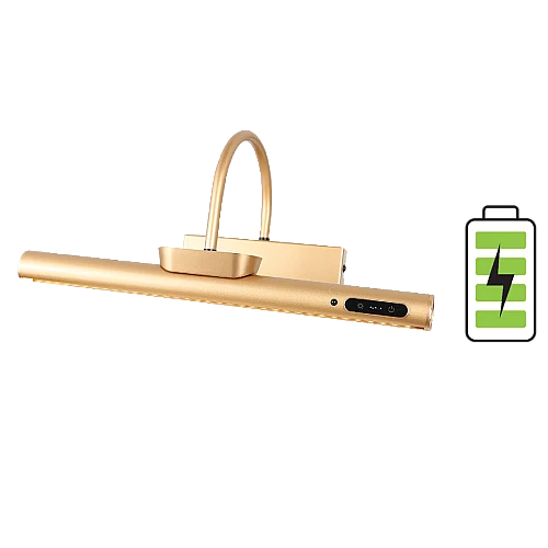  منتج ابليك جداري تعمل بالبطارية شحن لون ذهبي لون الانارة 3 اضاءات 5 واط-BA/W3000/GD+3CO