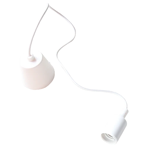 كبس هولدر علاقي طول 2 متر بلاستيك مع ابيض (سلك قماش)