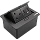 فيش ارضي ثلاثي USB مع فيش كمبيوتر لون اسود حجري توفل