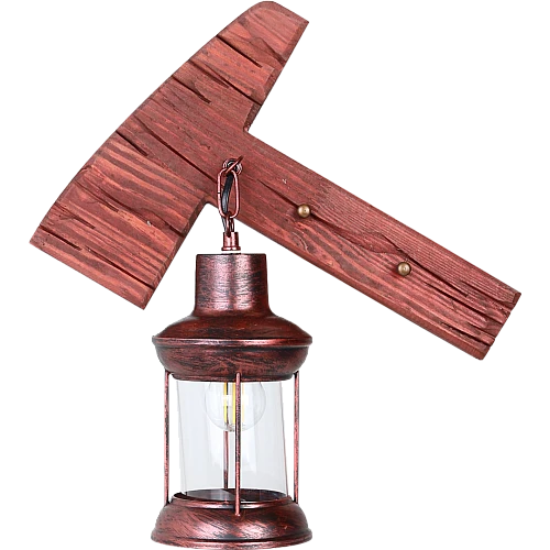  منتج إضاءة جداري فأس على فانوس تراثي مع خشبي-WA/C5746/BM