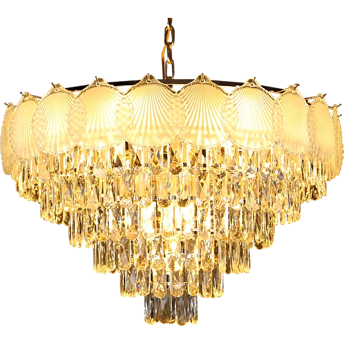 نجف مودرن ذهبي قطر 80 E14*16L سم