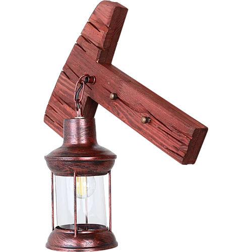  منتج إضاءة جداري فأس على فانوس تراثي مع خشبي-WA/C5746/BM