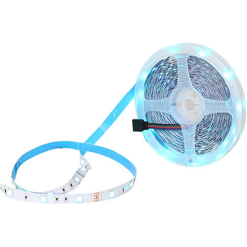  منتج شريط زينة لون الانارة RGB ملون 10 متر 12 فولت يعمل عبر مقبس كهرباء مباشرة مع تحكم بالهاتف بلوتوث-HU5050/30A/10M/RGB