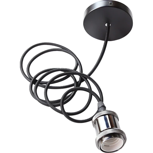 كبس حديد علاقي 2 متر مع هولدر اسود (سلك قماش)