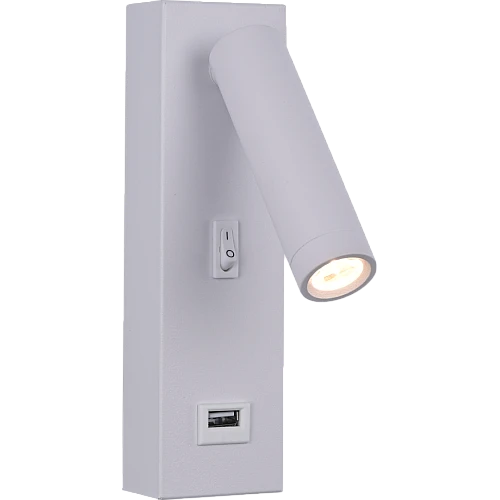 ابليك حائط جداري مودرن ابيض لون الانارة اصفر 3 واط