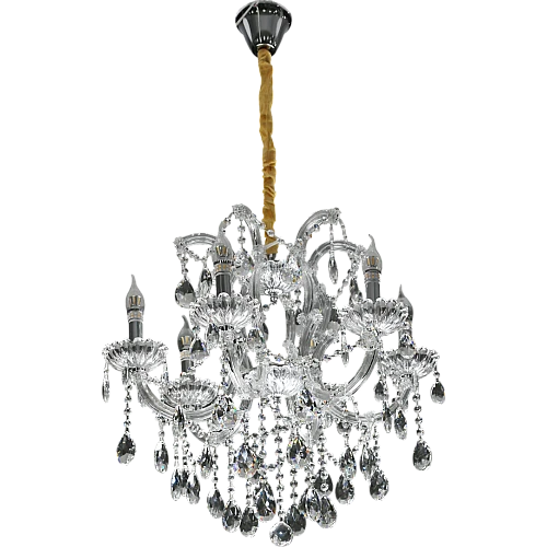 نجف شمعدان فضي الارتفاع 590 القطر630 E14*6L