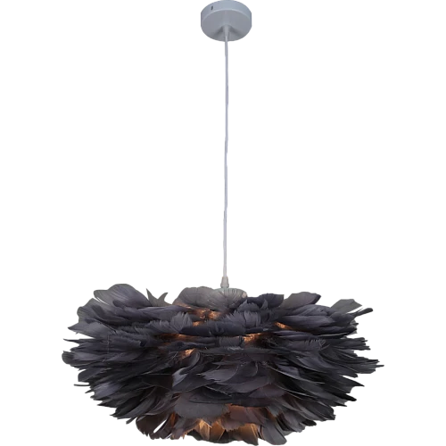 نجف مودرن ريش رمادي E27*5L قطر 70 سم