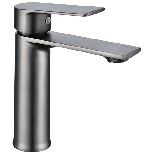 خلاط مغسلة قصير رمادي مع ليات