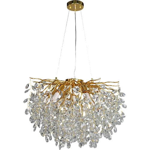 نجف مودرن ذهبي مع شفاف E14*10L مقاس 600 ملم