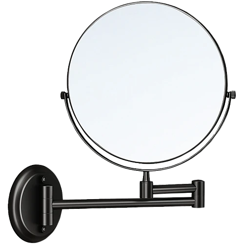 مراية مكبرة 2X دائري ستانلس ستيل 304 اسود