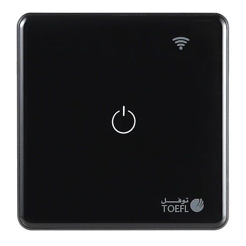 مفتاح مفرد غطاء اسود ذكي تحكم عن بعد Wifi سهل الاستخدام يعمل باللمس تحكم بالجوال متوافق مع اليكسا وجوجل هوم توفل