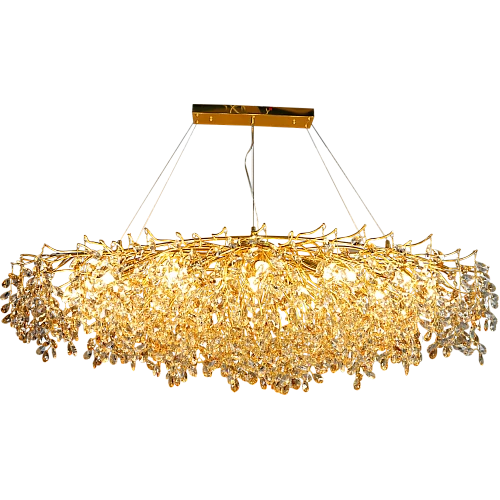 نجف مودرن قطر 160 ذهبي مع عسلي مع شفاف E14*15L سم