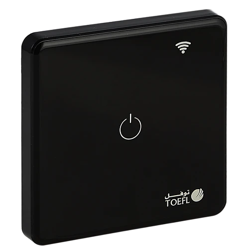 مفتاح مفرد غطاء اسود ذكي تحكم عن بعد Wifi سهل الاستخدام يعمل باللمس تحكم بالجوال متوافق مع اليكسا وجوجل هوم توفل