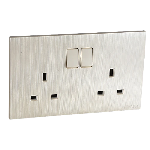 فيش ثلاثي مزدوج مع مفتاح مستطيل لون بيانو لولي